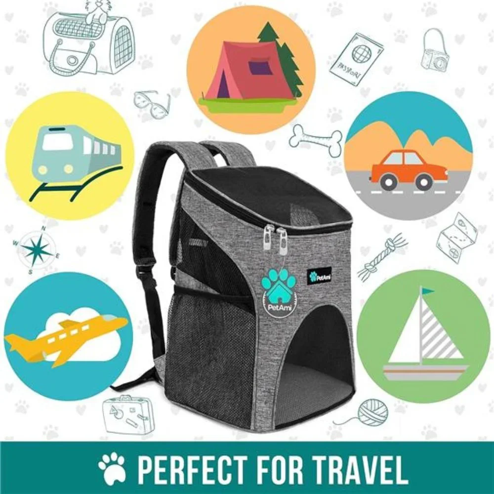 Small Dogs and Cat Backpack Carrier, Airline Approved Pet Backpack Carrier